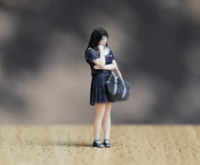 Load image into Gallery viewer, 1:64 Painted Figure Model Miniature Resin Diorama Black Hair Pretty Girl Lady A
