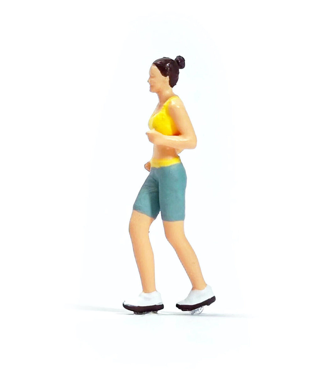 1:64 Painted Figure Mini Model Miniature Resin Diorama Running Sport Girl Lady