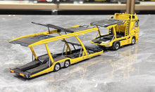 Load image into Gallery viewer, 1:64 Yellow AMG Actros Gigaspace 4x2 Trailer Truck Model Diecast Metal Car
