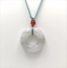 Load image into Gallery viewer, Nature Jade White Ring Pendant Necklace Gift Jewelry charm Blessing Luck Fortune
