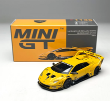Load image into Gallery viewer, Minigt 1:64 Yellow Murcielago GT EVO LB Sports Model Diecast Metal Car New Collection
