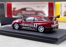 Load image into Gallery viewer, FS 1:64 Red JDM Skyline GTR R34 #1 Sports Model Diecast Metal Car New Collection
