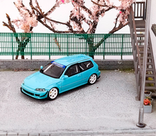 Load image into Gallery viewer, YM 1:64 JDM Blue Spoon Civic EG6 Hatchback Sports Model Diecast Resin Car New
