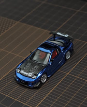 Load image into Gallery viewer, Poprace 1:64 Plating Blue RX7 FD RE Widebody Sport Model Diecast Metal Car New Collection
