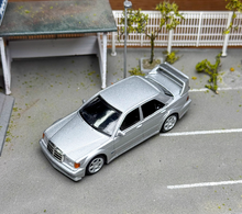 Load image into Gallery viewer, Minigt 1:64 Silver 190E 2.5-16 Evolution II Sports Model Diecast Metal Car New Collection
