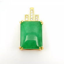 Load image into Gallery viewer, Nature Jade Rectangle Pendant Necklace Gift Jewelry charm Blessing Accessory A
