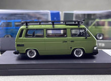 Load image into Gallery viewer, Mortal 1:64 Green VW T3 Multi Van Camper Sports Model Diecast Metal Car New Collection
