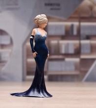 Load image into Gallery viewer, 1:24 Painted Figure Model Miniature Resin Diorama Navy Dinning Dress Lady Woman
