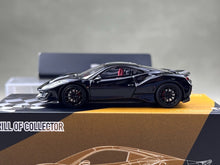 Load image into Gallery viewer, TOC 1:64 Black 488 Pista Coupe Racing Sports Model Diecast Metal Car New Collection
