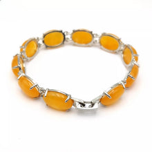 Load image into Gallery viewer, Nature Jade Beaded Bracelet Jewelry Blessing Lucky Fortune Gift For Her Yellow c
