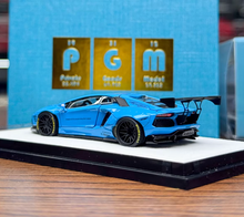 Load image into Gallery viewer, PGM 1:64 Blue Aventador LP700-4 LB Standard Sports Model Diecast Metal Car New Collection
