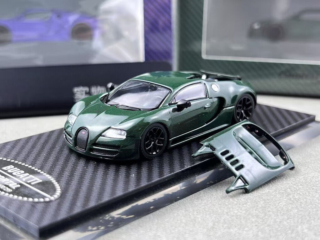 Mortal 1:64 Green Carbon Veyron SS Sports Model Diecast Metal Car New Collection