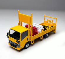 Load image into Gallery viewer, DBGT 1:64 Yellow lsuzu ELF Road Construction Truck Model Diecast Metal Car New Collection
