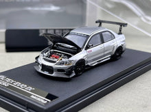 Load image into Gallery viewer, TM 1:64 Silver Carbon Lancer EVO 9 IX Widebody Model Diecast Metal Car New Collection
