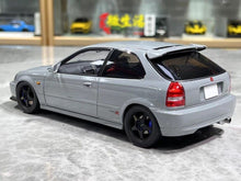 Load image into Gallery viewer, MH 1:18 Grey JDM Civic Type R EK9 B16B Vtec Engine Model Diecast Metal Car
