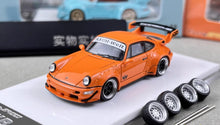 Load image into Gallery viewer, FS 1:64 Fast Speed Orange RWB 964 Racing Sports Model Diecast Metal Car New Collection
