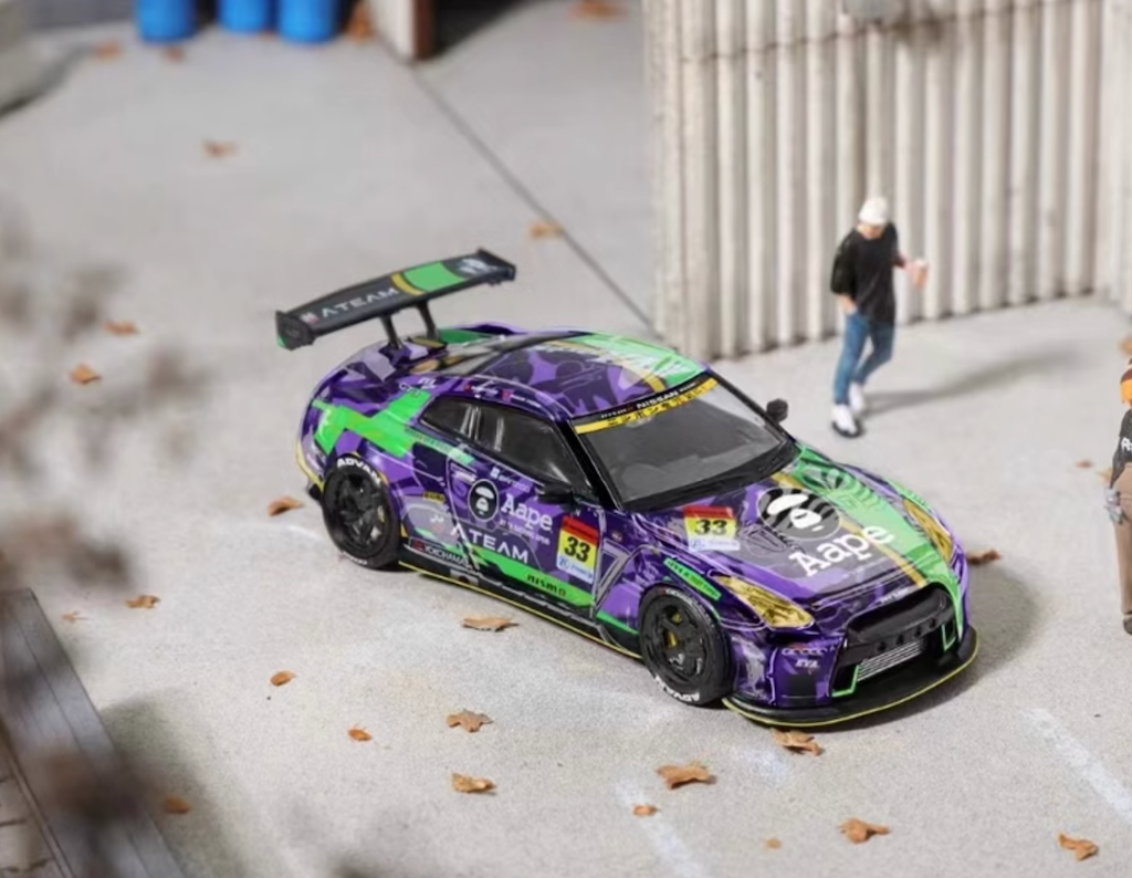 Fuji 1:64 JDM Purple GTR R35 Pandem Rocket Bunny Model Diecast Metal Car New Collection