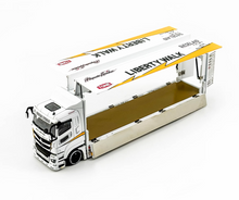 Load image into Gallery viewer, GCD 1:64 White LBWK Fuso Super Great Transport Truck Model Diecast Metal Car
