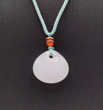 Load image into Gallery viewer, Nature White Shell Jade Pendant Necklace Gift Jewelry charm Blessing Lucky New a
