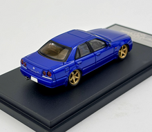 Load image into Gallery viewer, Mortal 1:64 Blue JDM Skyline GTR ER34 Sports Model Diecast Metal Car New Collection
