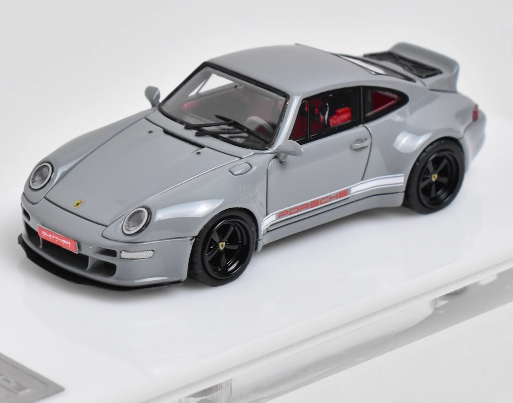 1:64 Flame 911 400R Gunther Werks Racing Sports Model Diecast Resin Car New