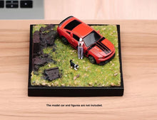Load image into Gallery viewer, 1:64 Painted Car Model Base Miniature Diorama Sand Artificial Grassland Scenario
