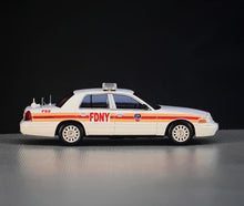 Load image into Gallery viewer, GOC 1:64 HEC Crown Victoria CV Fire FDNY Police Model Diecast Metal Car New Collection
