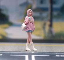 Load image into Gallery viewer, 1:64 Painted Figure Model Miniature Resin Sand Pretty Pink Top Girl Beauty Lady
