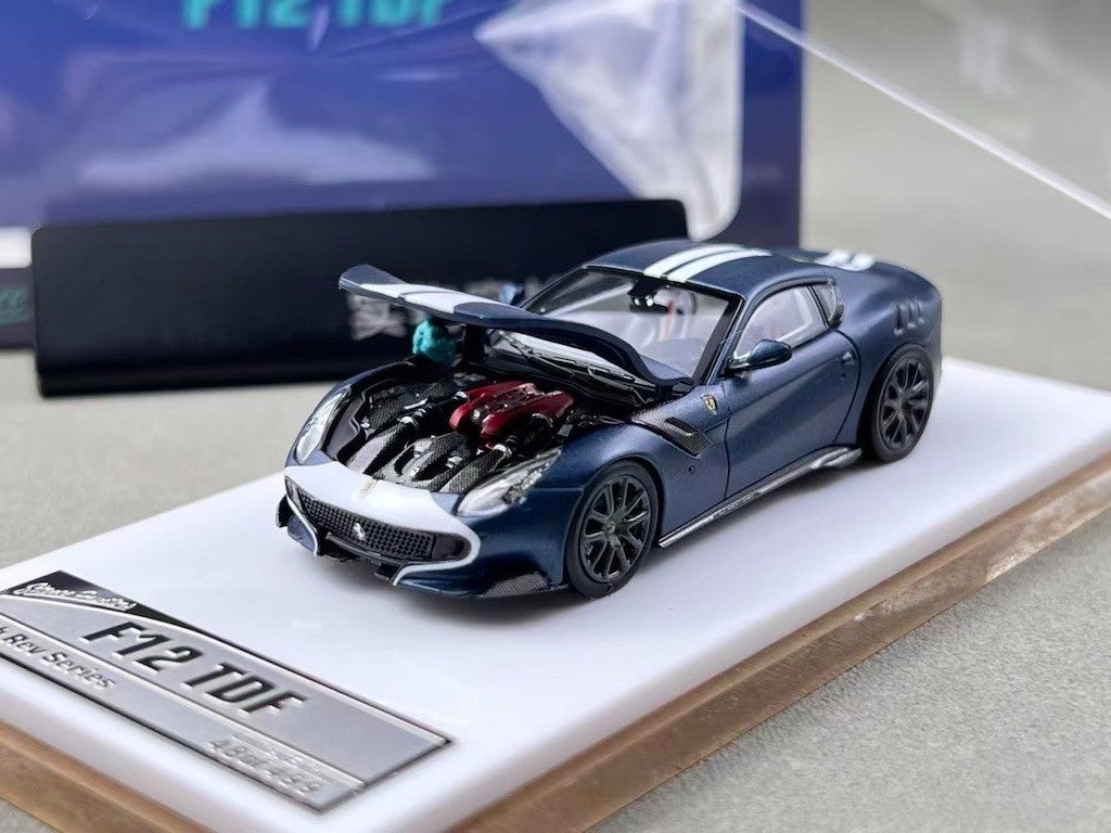 SH 1:64 Navy Blue F12 TDF V12 Racing Sports Model Diecast Metal Car New Collection