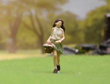 Load image into Gallery viewer, 1:64 Painted Figure Model Miniature Resin Diorama Toy Sand Running Girl Lady
