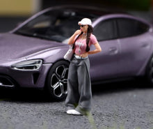 Load image into Gallery viewer, 1:64 Painted Figure Model Miniature Resin Diorama Toy Sand Trendy Fashion Girl
