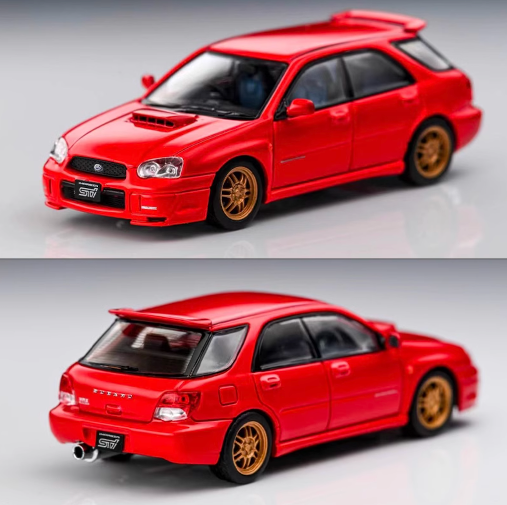 1:64 Furuya Red Impreza WRX STI VIII 8 Wagon Sport Model Diecast Metal Car