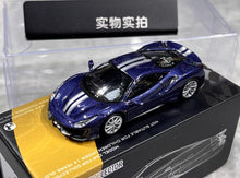 Load image into Gallery viewer, TOC 1:64 Blue 488 Pista Coupe Sports Model Diecast Metal Car New Collection
