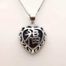 Load image into Gallery viewer, Nature Jade Heart Pendant Necklace Gift Jewelry charm Blessing Fortune Lucky p
