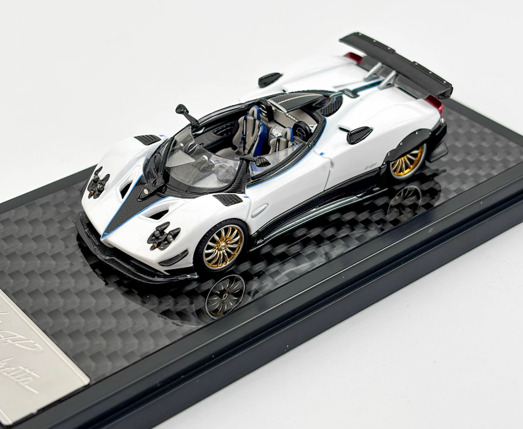 LCD 1:64 White Zonda HP Barchetta Sports Model Diecast Metal Car New Collecction