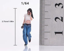 Load image into Gallery viewer, 1:64 Painted Figure Model Miniature Resin Diorama Toy Sand White Tee Denim Cool
