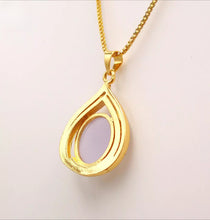 Load image into Gallery viewer, Nature Jade Water Drop Pendant Necklace Gift Jewelry charm Blessing Lucky New c
