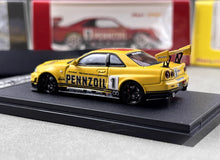 Load image into Gallery viewer, FS 1:64 Yellow JDM Skyline GTR R34 #1 Sports Model Diecast Metal Car New Collection
