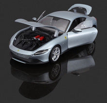 Load image into Gallery viewer, Bburago 1:24 Silver Roma Racing Sports Model Toy Diecast Metal Car BN
