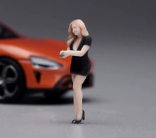 Load image into Gallery viewer, 1:64 Painted Figure Model Miniature Resin Diorama Toy Sand Sexy Lady Black Suit
