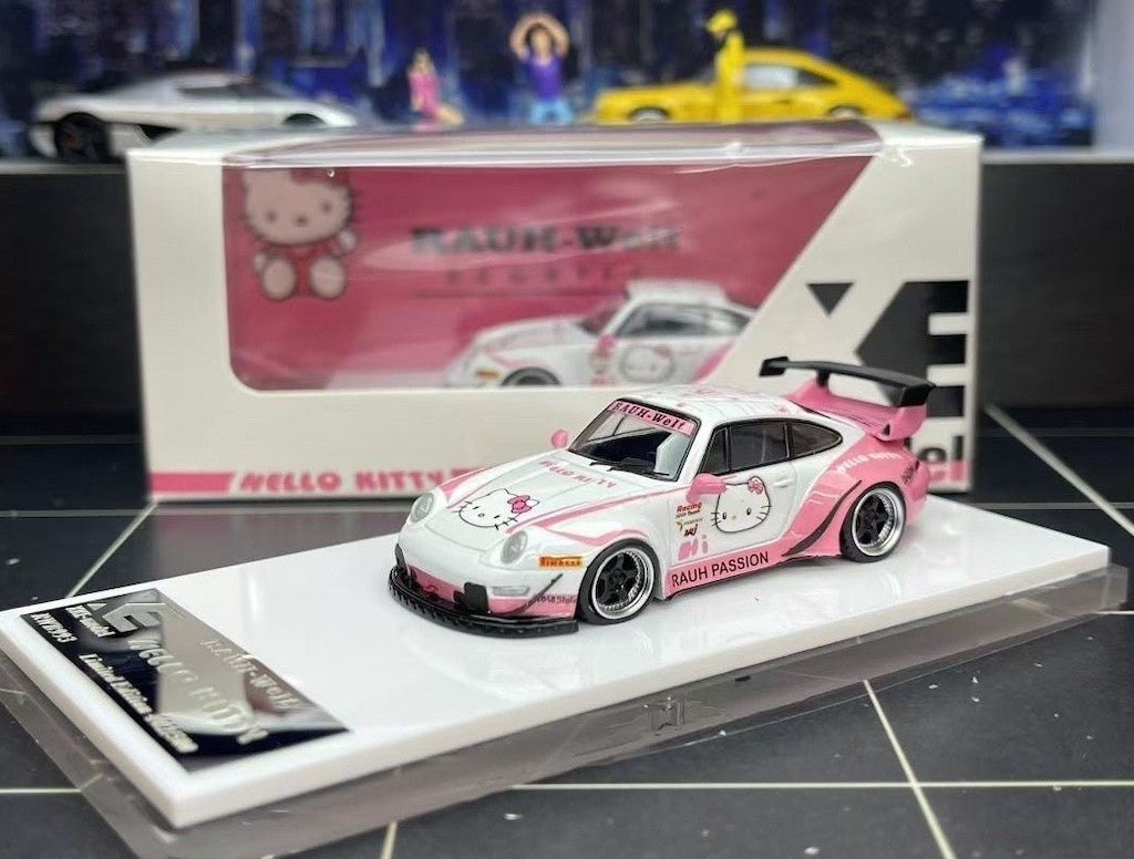 XKE 1:64 Pink 911 RWB 993 Classic Sports Model Diecast Metal Car New Collection