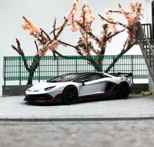 Load image into Gallery viewer, HH 1:64 White Sian Aventador SVJ Racing Sports Model Diecast Metal Car New
