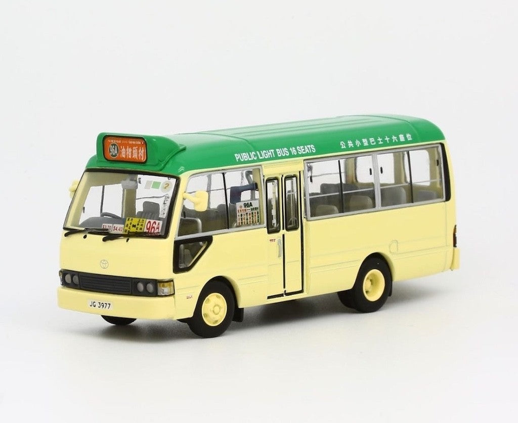 Model1 1:64 Green Coaster Hongkong Light Bus 96A Van Model Diecast Metal Car