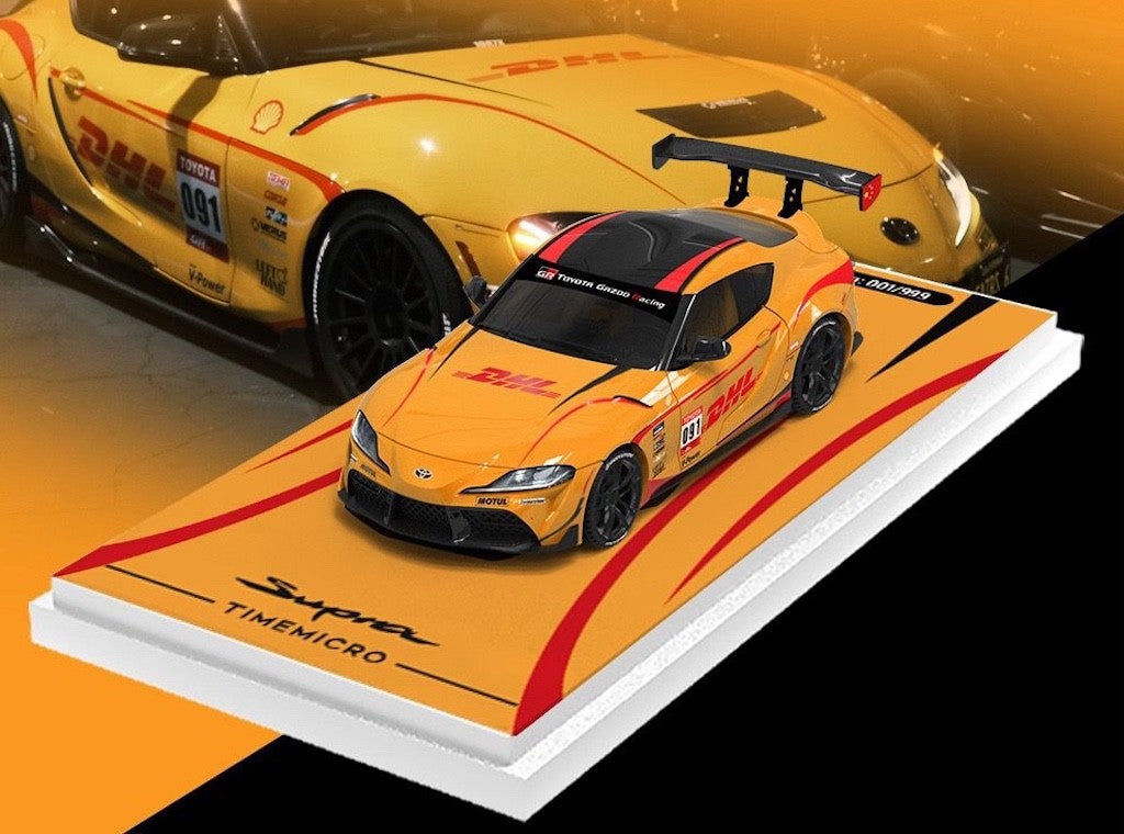 TM 1:64 Orange Supra A90 Coupe Figure Sports Model Diecast Metal Car New Collection