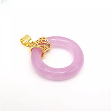Load image into Gallery viewer, Nature Jade Ring Round Pendant Necklace Gift Jewelry charm Blessing Fortune d
