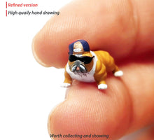 Load image into Gallery viewer, 1:64 Painted Figure Mini Model Miniature Resin Diorama Sand BullDog Pet Decor
