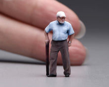 Load image into Gallery viewer, 1:64 Painted Figure Model Miniature Resin Sand Diorama Old Man with Cane Elderly
