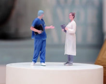 Load image into Gallery viewer, 1:64 Painted Figure Model Miniature Resin Diorama Sand Doctor Surgeon Lady Man
