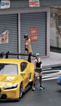 Load image into Gallery viewer, 1:64 Painted Figure Mini Model Miniature Resin Diorama Toy Blue Hair Beauty Girl
