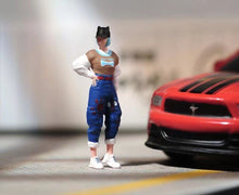 Load image into Gallery viewer, 1:64 Painted Figure Model Miniature Resin Diorama Sand Trendy Street Girl Lady
